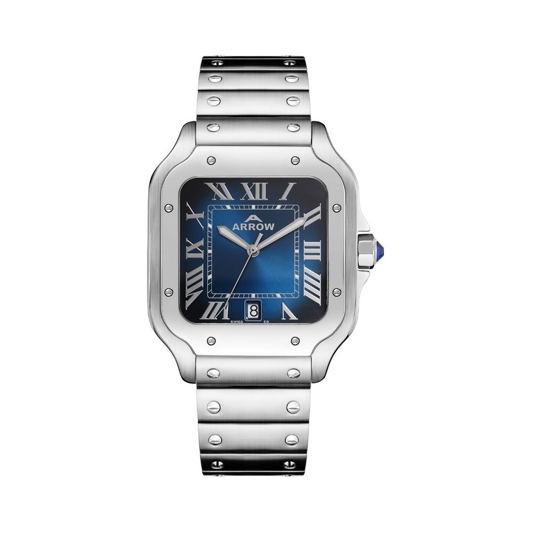 arrow-mens-watch-ar-5602-premium-stainless-steel-square-dial-with-roman-numerals-sapphire-glass-date-display-30m-water-resistant-elegant-d-big-0