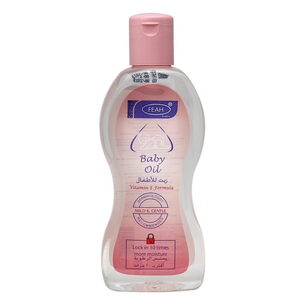 feah-baby-oil-mild-gentle-with-vitamin-e-200ml-big-0