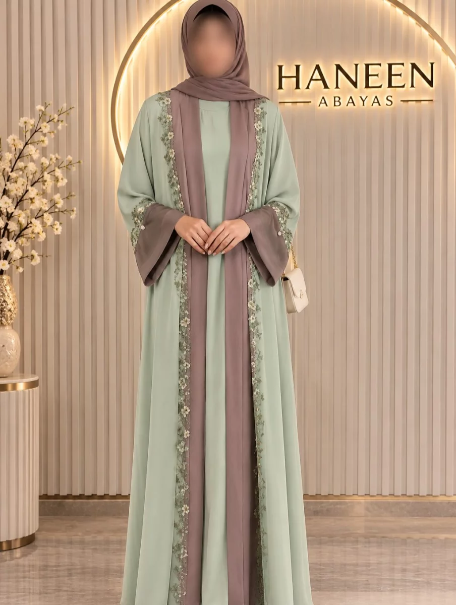 bab-al-haneen-sage-green-abaya-with-embroidered-trim-big-0