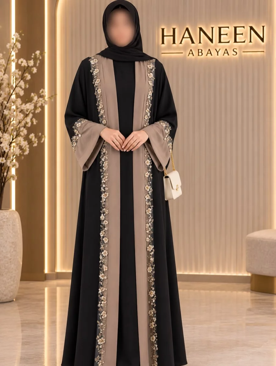 bab-al-haneen-black-abaya-with-embroidered-bands-big-0