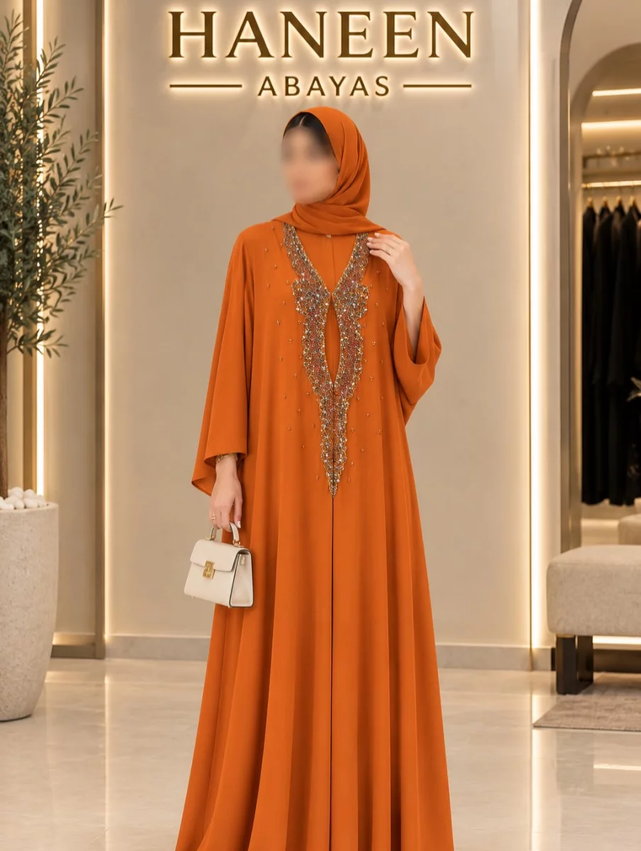 bab-al-haneen-orange-embellished-abaya-big-0