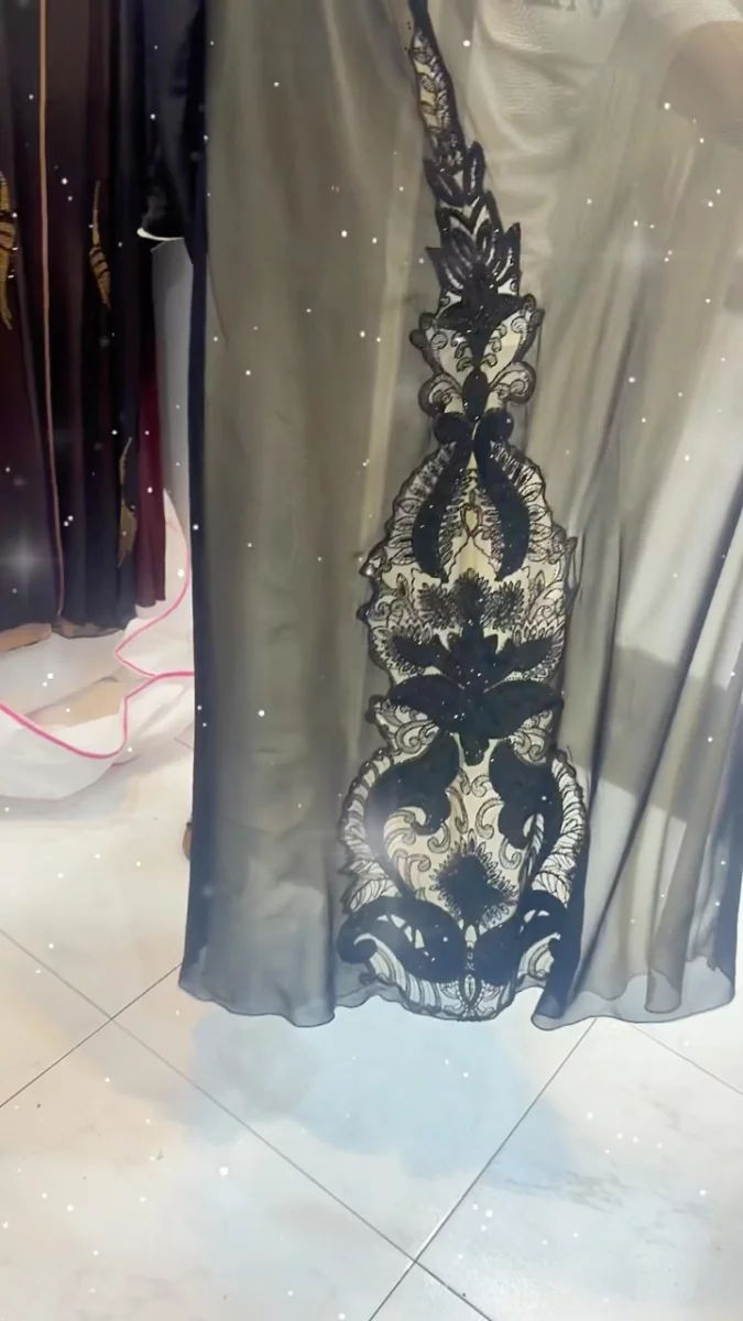 bab-al-haneen-grey-abaya-with-black-lace-embroidery-big-0