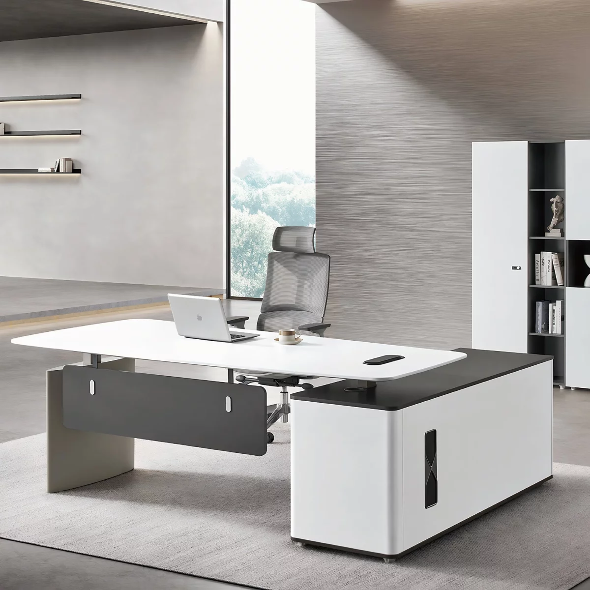 adjustable-height-l-shaped-standing-desk-with-storage-cabinet-big-0