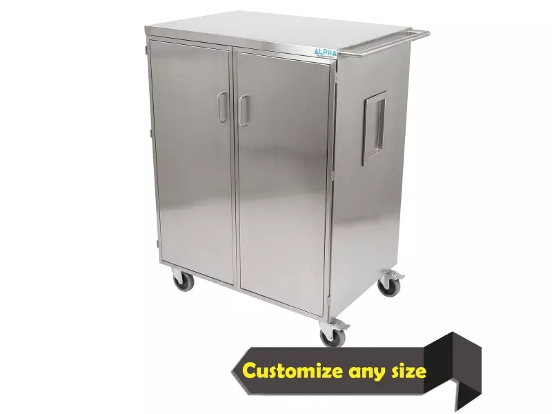 stainless-steel-trolley-with-double-swing-doors