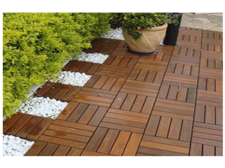 Outdoor wooden tiles