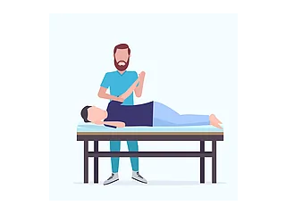 Male physiotherapist Massage yoga Expert