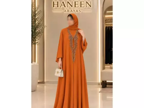 bab-al-haneen-orange-embellished-abaya